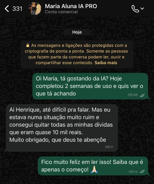 Resultado Aluno IA PRO 4